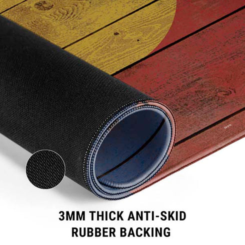 Colorado Flag Dark Wood Gaming Mouse Pad